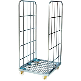 Roll conteneur, 2 côtés, avec châssis mobile en acier, hauteur utile 1450 mm