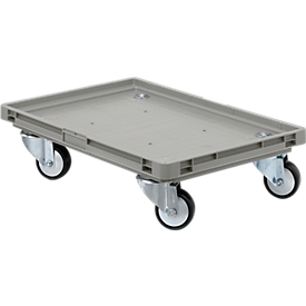 Roll-Fix, kunststof wielen, grijs, 600 x 400 x 125 mm