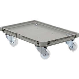 Roll-Fix, rodillos de plástico, grises, 600 x 400 x 150 mm