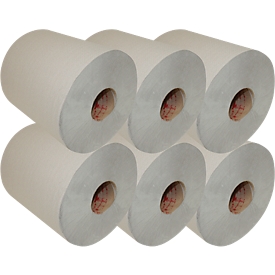 Roll towel made of recycled paper, 1 ply, W 200 mm x L 280 m, 6 rolls