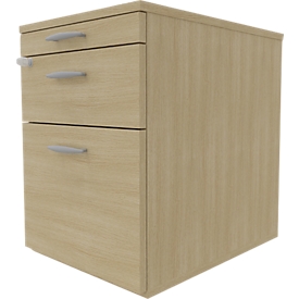 Rollcontainer ARLON OFFICE, B 420 x T 560 x H 585 mm, Eiche-Dekor