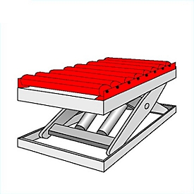 Rollenbahn starr, für Plattform 760x760 mm