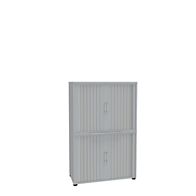 Rollladenschrank, 4 OH, 2teilig, ohne Mitteltrennwand, B 1000 mm, lichtgrau