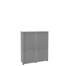 Rollladenschrank, 4 OH, 2teilig, ohne Mitteltrennwand, B 1350 mm, silber