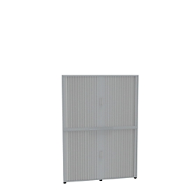 Rollladenschrank, 6 OH, 2teilig, mit Mitteltrennwand, B 1600 mm, lichtgrau