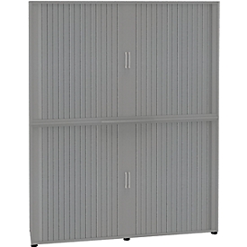 Rollladenschrank, 6 OH, 2teilig, mit Mitteltrennwand, B 1800 mm, silber