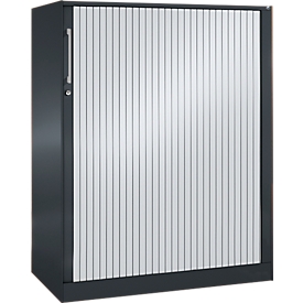 Rollladenschrank ASISTO C 3000, 3 Ordnerhöhen, B 1000 mm, anthrazit/alusilber
