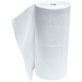 Rollos de fieltro aglutinante para aceite pequeños, absorción 173 l, sin perforación, L 40000 x An 400 mm, blanco, 2 unidades