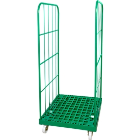 Rollplatte, Kunststoff, mit 2 Seitengittern, Höhe 1650 mm, verkehrsgrün RAL 6024
