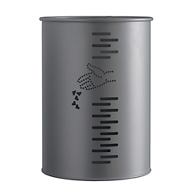 Ronde afvalbak PIVO, 22 liter, B 290 x H 390 mm, staal, gepoedercoat, mangaangrijs