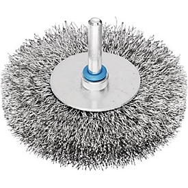 Ronde borstel RBU 10010/6 INOX0,30 D.100mm 6mm draaddikte 0,3mm VA 10mm