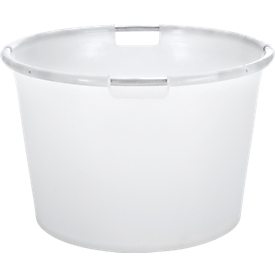 Ronde container - PE-LD met aluminium frame - Ø 600/500 x H 400 mm - 80 l - wit