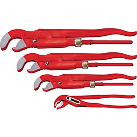 ROTHENBERGER Eckrohrzangenset Profi-Set 4, selbstklemmend, für Rohre 1"-10", 4-teilig