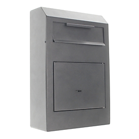 Rottner Cashmatic Basic throw-in safe, double-bit lock, throw-in flap, W 250 x D 115 x H 380 mm, steel, black