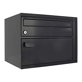 Rottner Paketbriefkasten Enzian, CH-Norm, Wandmontage/freistehend, 2 Fächer, Zylinderschloss/Schnappverschluss, 2 Schlüssel, B 415 x T 305 x H 310 mm