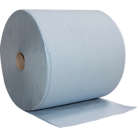 Rouleau de chiffons de nettoyage Basic Line, 1 rouleau de 1000 feuilles, 3 plis, 380 x 360 mm, bleu