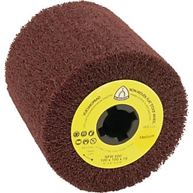 Rouleau de satinage NFW 600 S coarse Ø100xl100mm 19mm KLINGSPOR