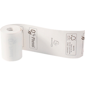 Rouleau thermique Exacompta 40761E, compatible avec tous les systèmes de caisse à impression thermique, L 18 m x l 57 x Ø 40 mm, 1 couche, papier phénolique et certifié FSC®, blanc, 20 pièces