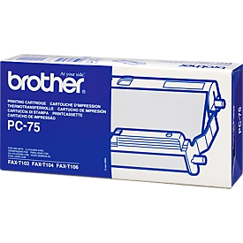 Rouleau thermotransfert PC-75 Brother, 1 rouleau, noir
