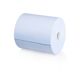 Rouleaux de nettoyage Satino Comfort, 2 plis, avec gaufrage, L 350 m x l 230 mm, 100 % papier recyclé, bleu, 2 x 1000 feuilles