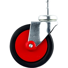 Roulette pivotante CLAX®, pièce de rechange pour le mobile pliant CLAX®, pivotante, ⌀ env. 90 mm, rouge