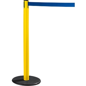RS-GUIDESYSTEMS® afzetpaal met trekband GLA 28, geel, trekband blauw
