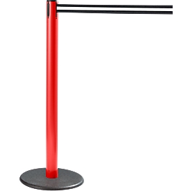 RS-GUIDESYSTEMS® afzetpaal met trekband GLA 28, rood, trekband zwart/wit
