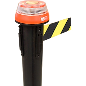 RS-GUIDESYSTEMS Kit de feux clignotants à LED avec support emboîtable multifonctions GLZH 45, visibilité à 360°, 2 niveaux d'éclairage, adhérence magnétique, étanche