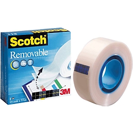 Ruban adhésif, Removable Scotch, amovible, 19 mm x 33 m, 1 rouleau