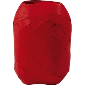Ruban cadeau CLAIREFONTAINE, L 10 m x l 7 mm, polypropylène, mat, rouge, 24 pelotes d'œufs