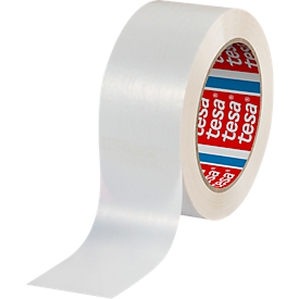 Ruban d'emballage tesa® 60418, L 132 m x l 50 mm, 85 % PET recyclé, blanc, 6 pièces