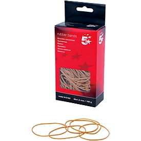 Rubberen elastiekjes breedte 1,5 mm, lengte 80 mm, doos à 100 g