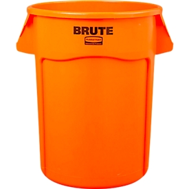 Rubbermaid afvalbak Brute Vented, met handgrepen en UV-bescherming, L 712 x B 612 x H 795 mm, 167 l, polyetheen, oranje