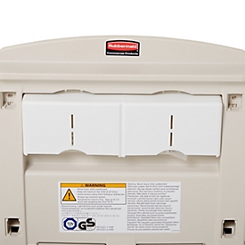 Rubbermaid® Baby-Wickelstation, vertikal, Wandmontage, bis 22,7 kg, B 866 x T 584 x H 101,6 mm, Polypropylen, platin