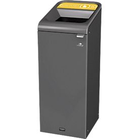 Rubbermaid Configure-recyclingstation, voor kunststof, 57 l, magnetische aansluiting, B 495 x D 367 x H 975 mm, geel