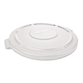 Rubbermaid-deksel Brute voor ronde container 166,5 l, met afvoergoten en kliksluiting, L 699 x B 622 x H 51 mm, kunststof, wit