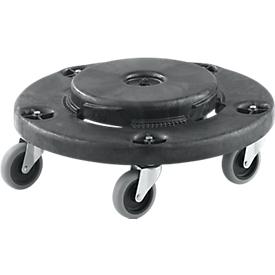 Rubbermaid Fahrgestell Brute für Container 75/121/166/208 l, rund, Polyethylen, schwarz