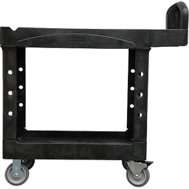 Rubbermaid Mehrzweckwagen Brute, mit 2 Lenkrollen und 2 feststellbaren Bockrollen, bis 227 kg, B 990 x T 457 x H 844 mm, schwarz