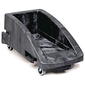 Rubbermaid Transportroller Slim Jim für Slim Jim 60 l und 87 l, erweiterbar, L 606 x B 374 x H 212 mm, Strukturschaum, schwarz