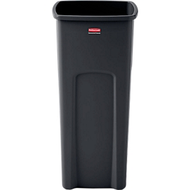 Rubbermaid Untouchable® afvalbak, zonder recyclinglogo, 87 liter, zwart