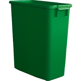 Rubbish bin without lid, 60 l, green