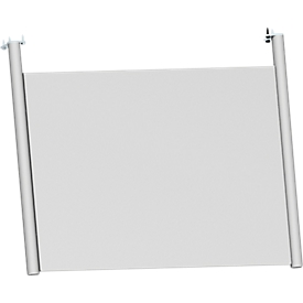 Rückseitenblende, für Schreibtisch B 800 mm, H 466 mm, weißaluminium