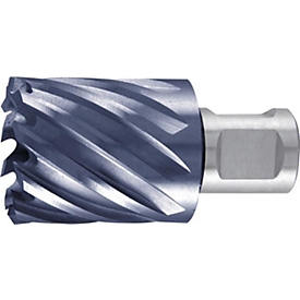 RUKO Carotteuse Ø 12 mm HSS TiAlN, profondeur de coupe 30 mm, queue Weldon Ø 19 mm, longueur totale 63 mm