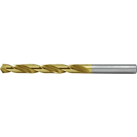 RUKO Foret hélicoïdal DIN 338 type N, Ø 1,6 mm, HSS revêtu TiN, L 43 mm, angle de pointe 118°, queue cylindrique