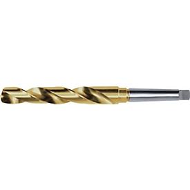 RUKO Foret hélicoïdal DIN 345 type N, Ø 15 mm, HSS-Co5 revêtu TiN, MK2, L 212 mm, pour matériaux difficiles à usiner