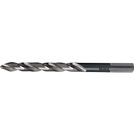 RUKO Spiralbohrer ULTIMATECUT FS, Ø 1 mm, DIN 338 Typ N, HSS blank/brüniert, Zylinderschaft, Spirallänge 12 mm