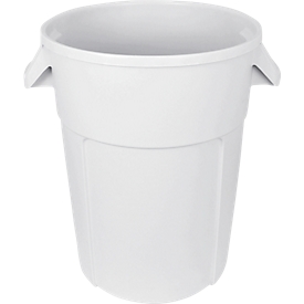 Rundbehälter, lebensmittelecht, 85 l, weiss