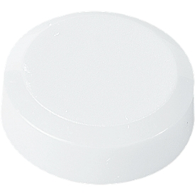 Rundmagnete MAUL, Kunststoff & Metall, Feinstruktur, Haftkraft 300 g, ø 20 x 7,5 mm, weiss, 20 Stück