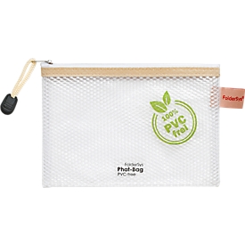 Sac à fermeture éclair FolderSys, boucle et cordon, sans PVC, plastique transparent, taille A6, 10 pièces