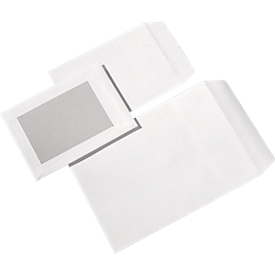 Sac d'expédition, C5, cartonnettes et fermeture adhésive, sans fenêtre, blanc, 250 p.